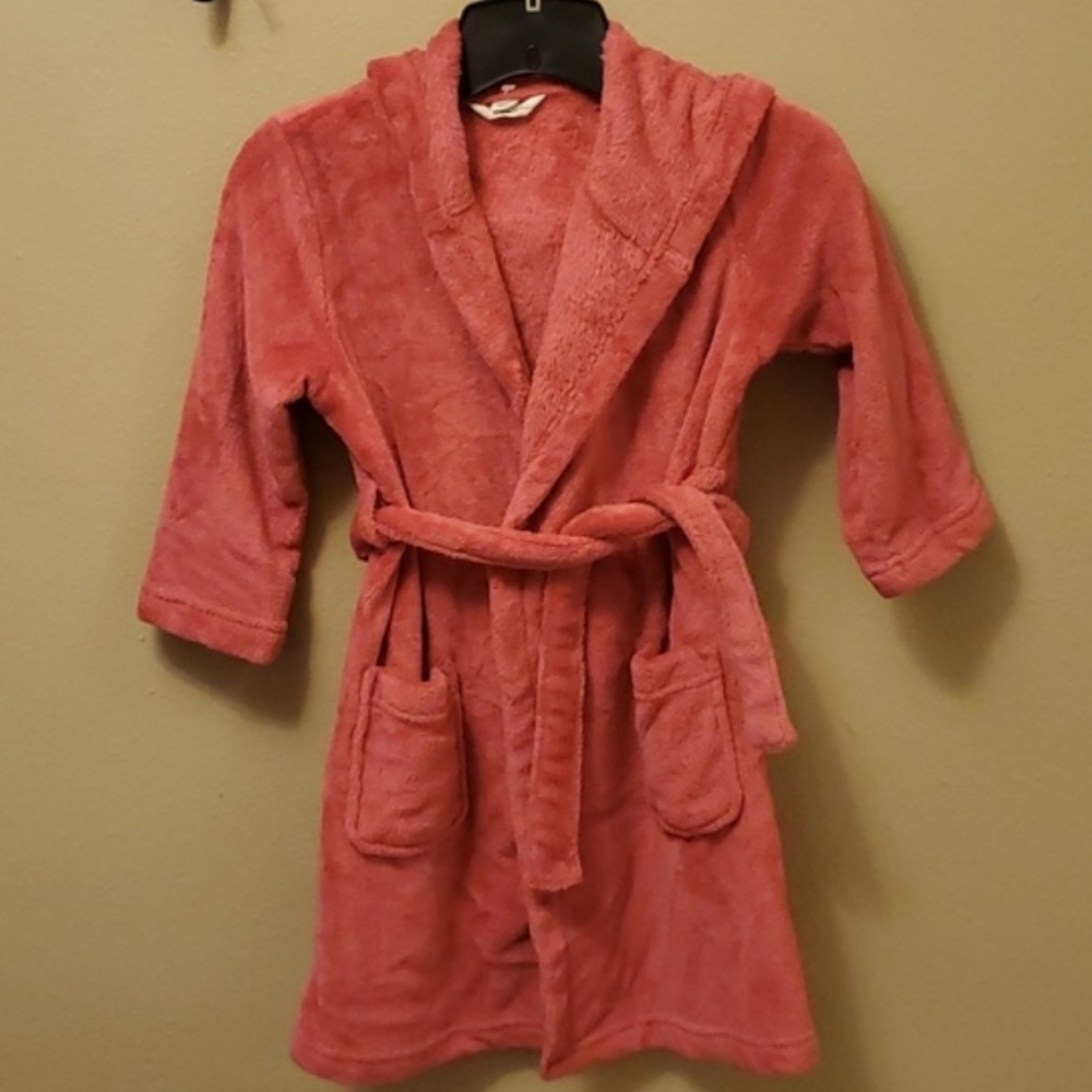 Lands' End kids Hooded Fleece Solid Robe